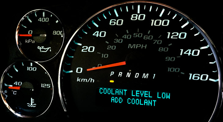 Jaguar Coolant Low Warning